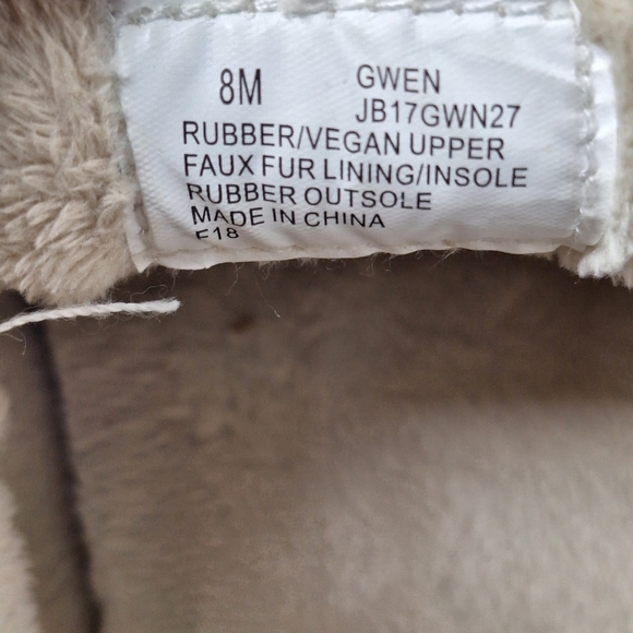 JBU Gwen Size 8 Weather Ready Vegan Rubber Faux‎ Fur Lined Slip-On Rain Shoes - Picture 11 of 11
